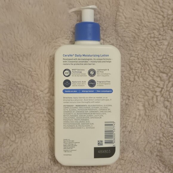 CeraVe Daily Moisturizing Lotion (For Normal to Dry Skin) 12 fl oz. - Picture 2 of 4